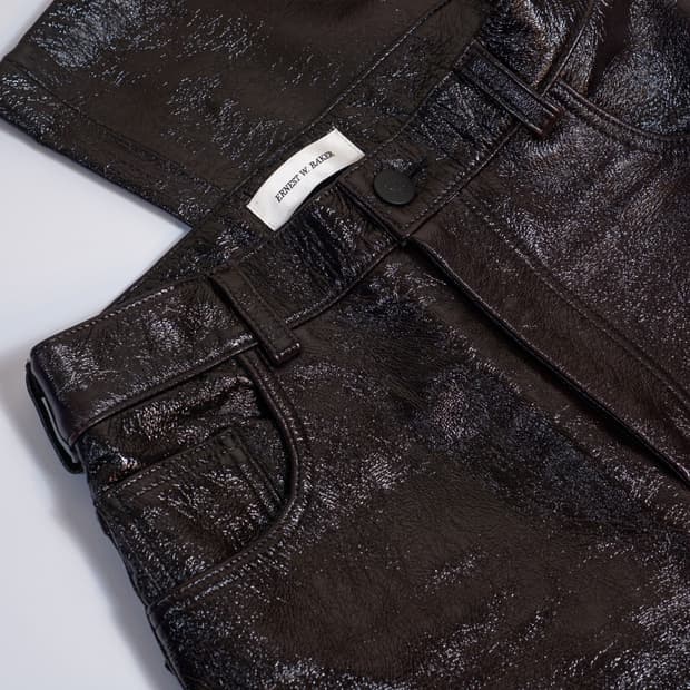 Ernest W Baker 22AW 램스킨 플레어 팬츠