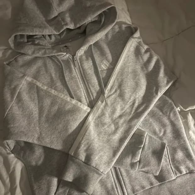 아디다스 회색 기모 후드집업 S