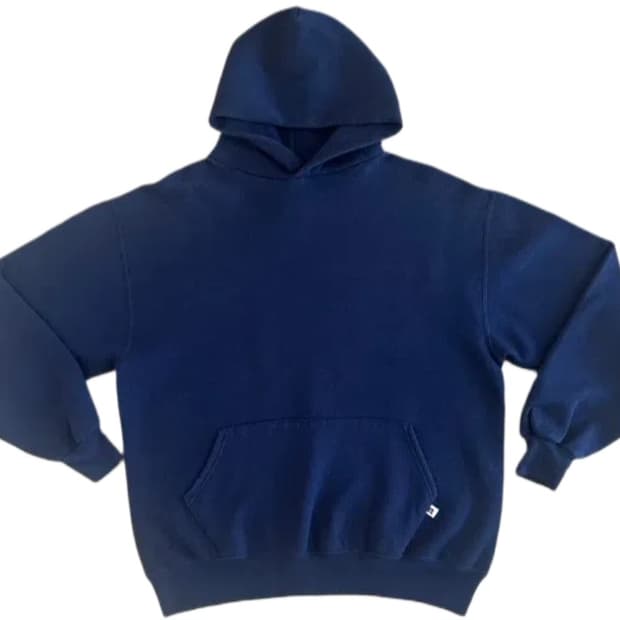 90s Vintage Russell Hoodie Navy XL USA