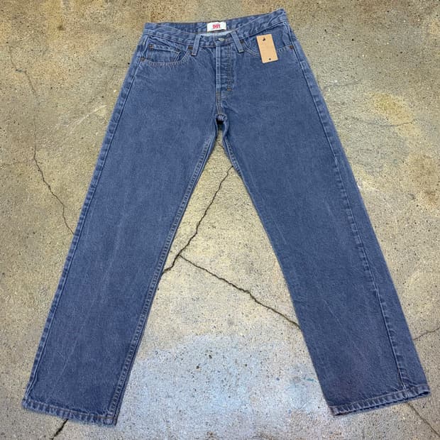 90s Made in USA 미국 빈티지 리바이스 501 그레이 블랙진