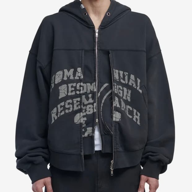 노매뉴얼 OVERDYED D.F.L HOODED ZIP-UP