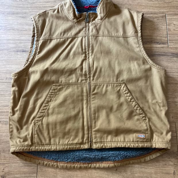 [2XL/XXL] 디키즈 덕 셰르파 베스트 조끼 / 브라운
