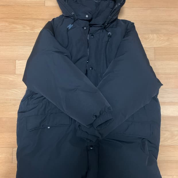 FreshService LONG HOODED DOWN COAT black