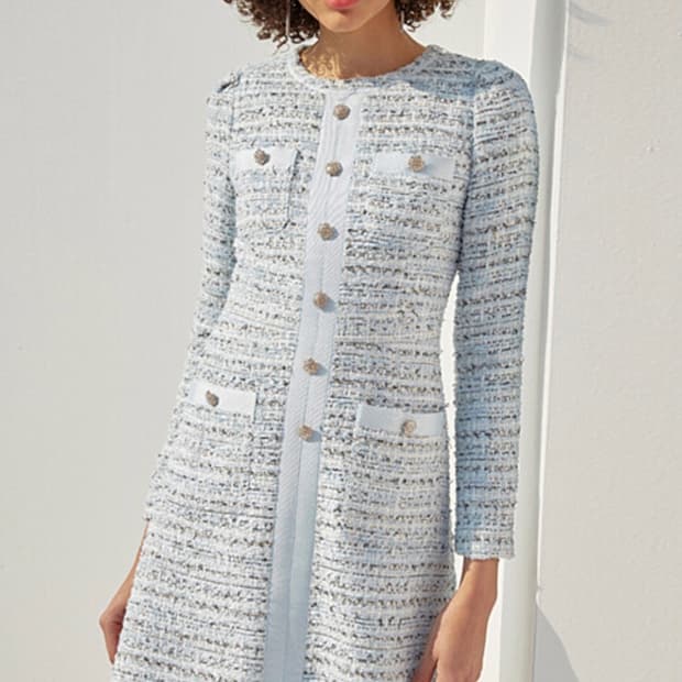 [새상품] SATIN 샤틴 트위드 원피스