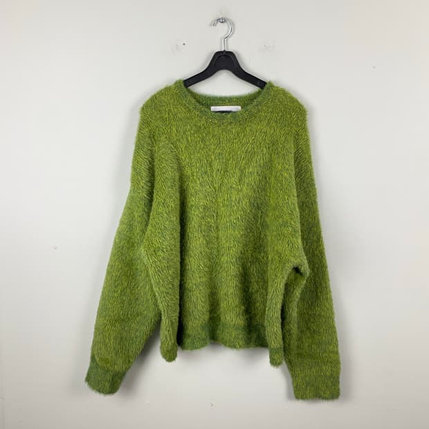 노매뉴얼 헤어리 그린 니트 M