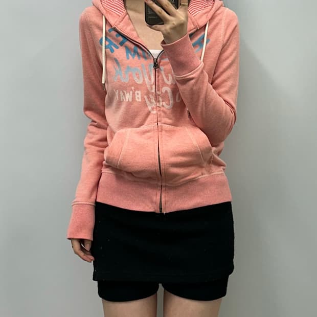 타미힐피거 y2k 와투케 핑크 후드집업