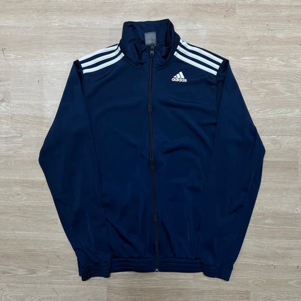 아디다스 퍼포먼스 로고 삼선 져지 트랙탑 집업자켓 [네이비] L/100