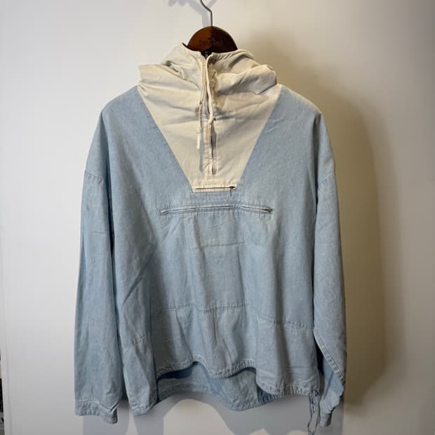 제이크루 라이트데님 아노락 후드 