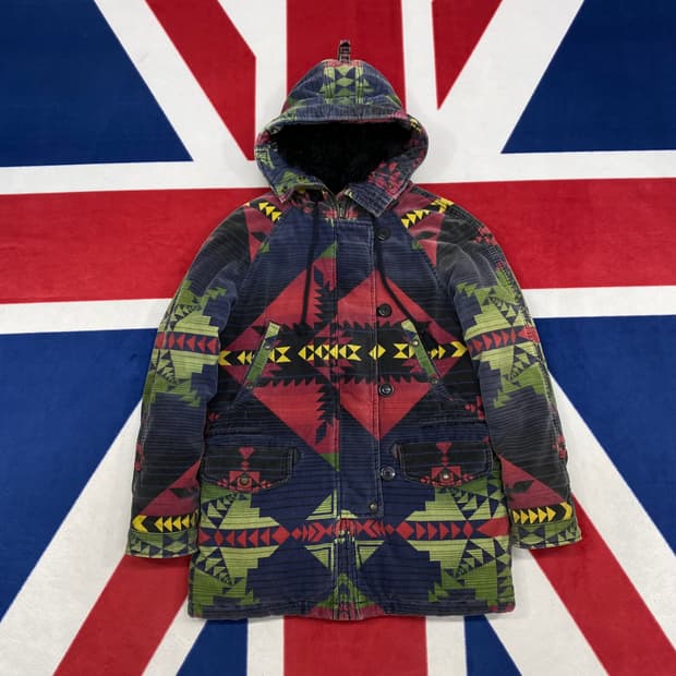 데님앤서플라이 랄프로렌 아즈텍 코듀로이N-3B파카 XS