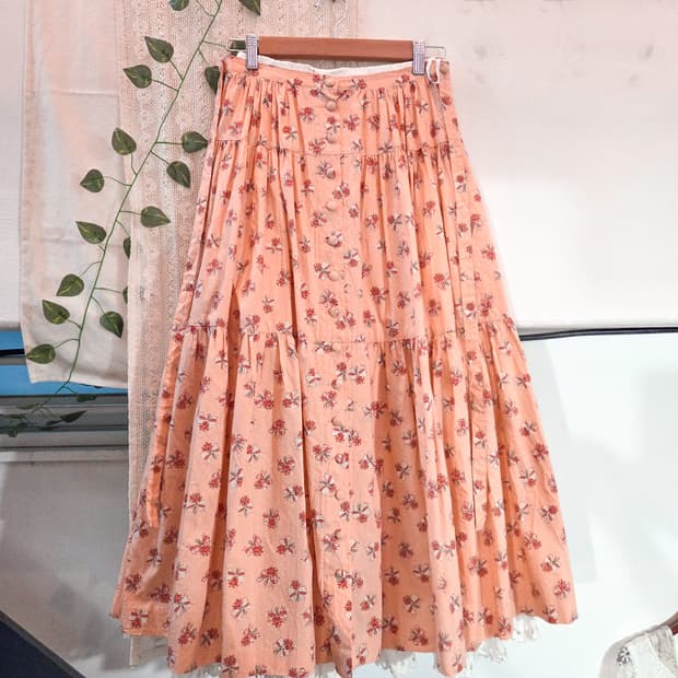 러블리 패턴 캉캉 롱스커트