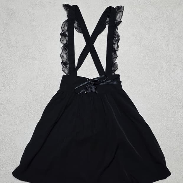 앙크루즈 서스펜더 스커트 ankrouge 코르셋 아일렛 지뢰 고스로리