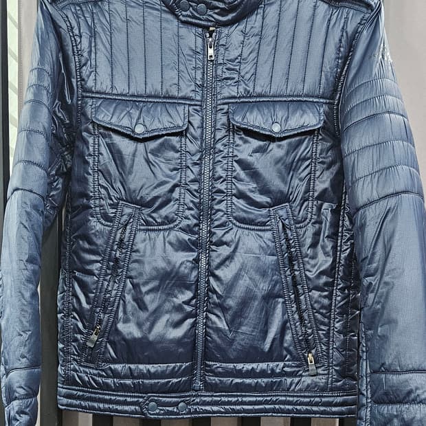 (정품)디젤 유틸리티 경량 바이커 패딩자겟 M 네이비