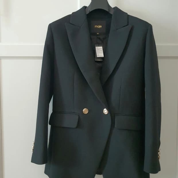 Maje 여성 더블 자켓 블랙 36 새상품