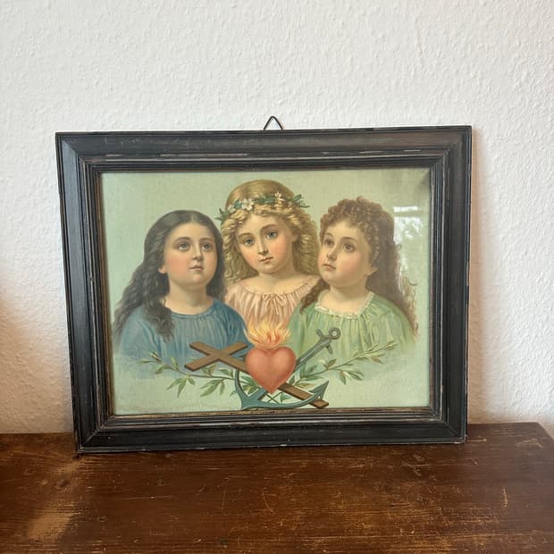 독일)빈티지 세소녀 액자