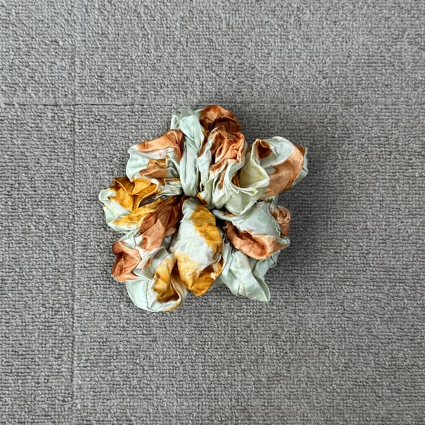 빈티지 스카프 커스텀 스크런치