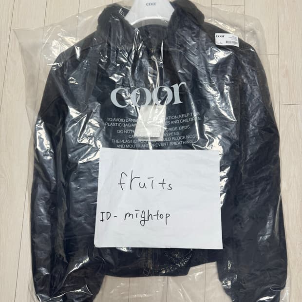 [M] 쿠어 하이넥 시어링 믹스드 MA-1 점퍼 다크브라운 새제품