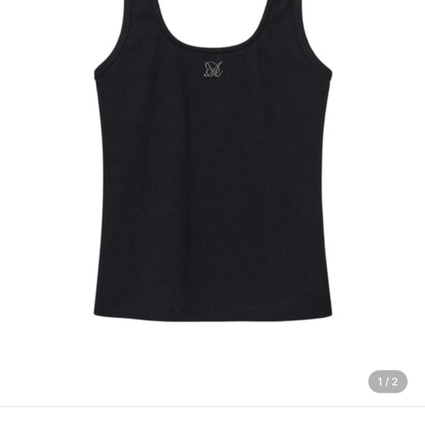 2000아카이브스 슬리브리스 AB SQUARE TANK TOP BLACK