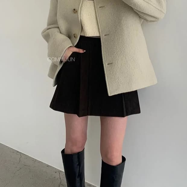 러브유쏘머치 젬마 스커트 브라운 m