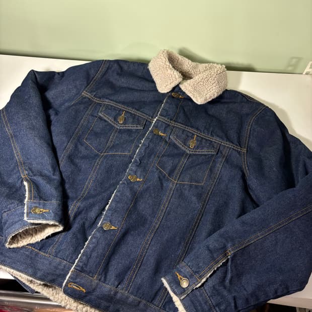100 SCENT 인디고 데님 쉐르파자켓