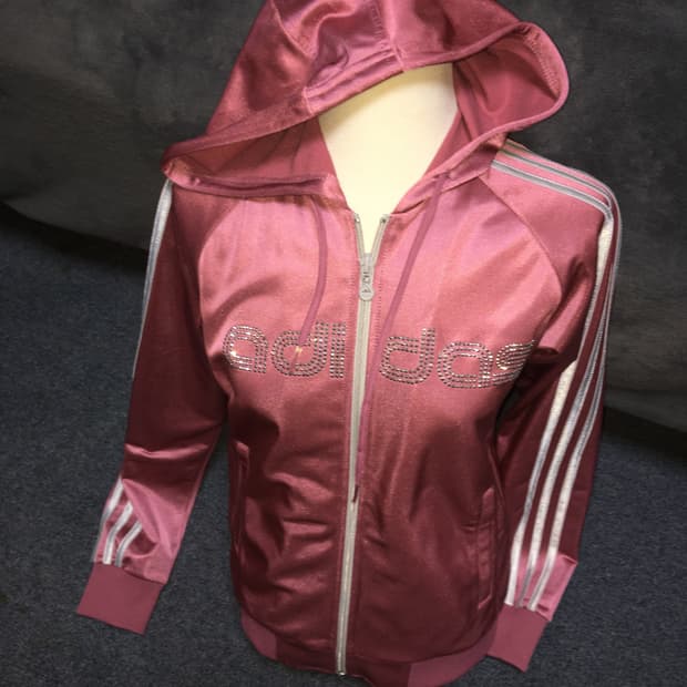 ADIDAS/아디다스 로즈골드(핑크) 큐빅 후드 져지