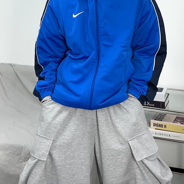 나이키 블루 사이드라인 져지 L