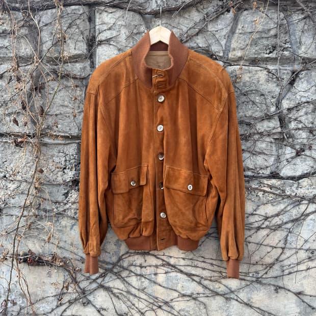 미군 a-1 스타일 빈티지 양가죽 스웨이드 자켓