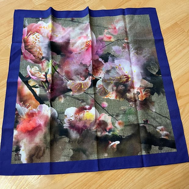 플라워 프린팅 스카프