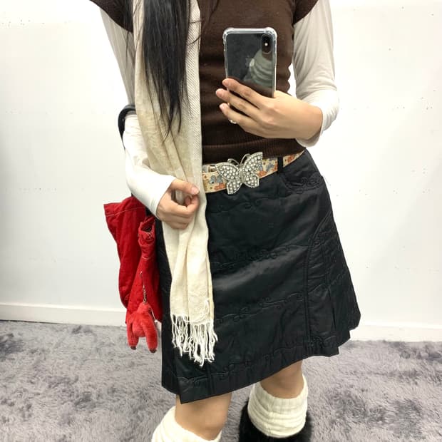 디즈니 퀄팅 미디 스커트