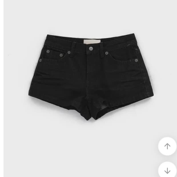 ootj 반바지 블랙업 핫크 논페이드 숏 데님팬츠 흑청