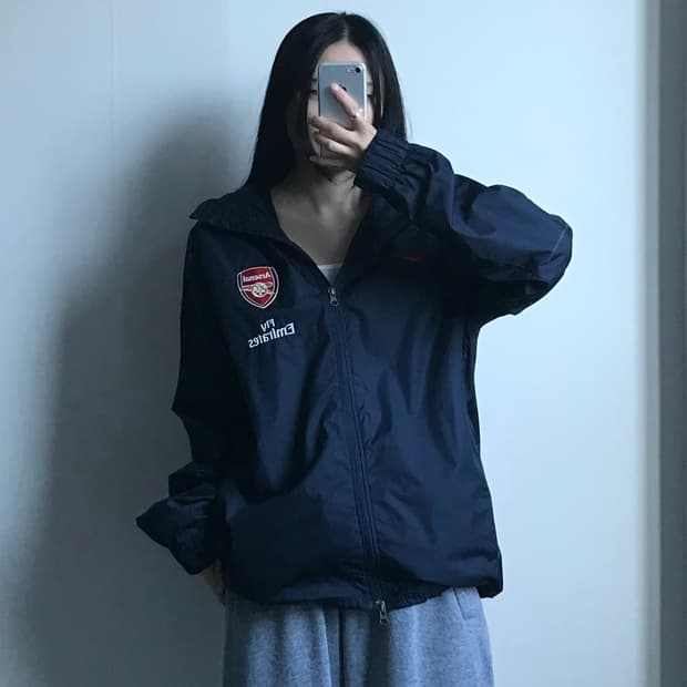 나이키 아스날 스톰핏 네이비 바람막이 자켓