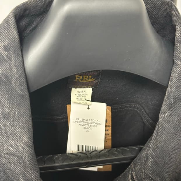 rrl lot271 블랙 XL 새상품