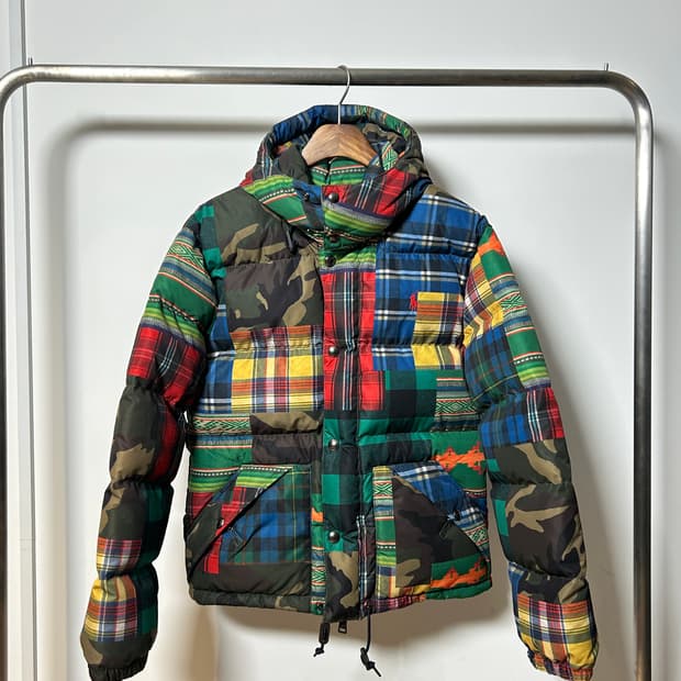 Polo Patterned Print Puffer Jacket