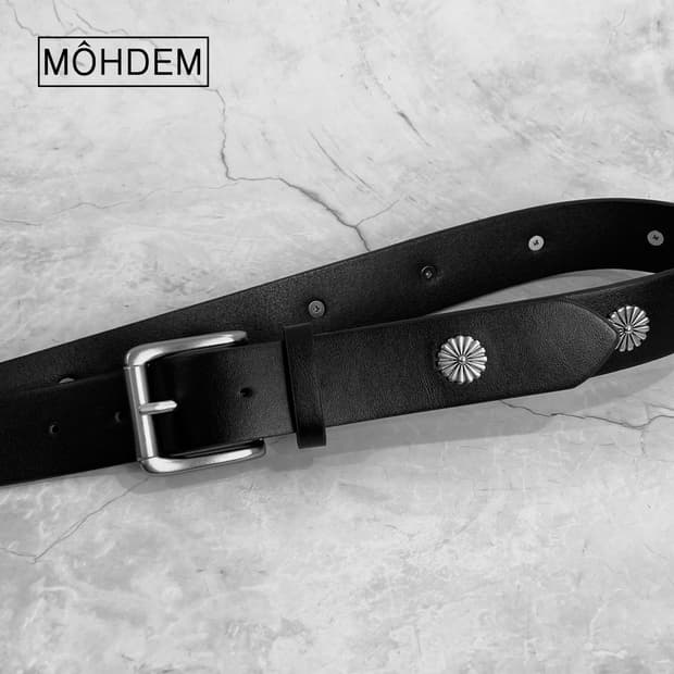 [Unisex] 스터드 찡 가죽벨트