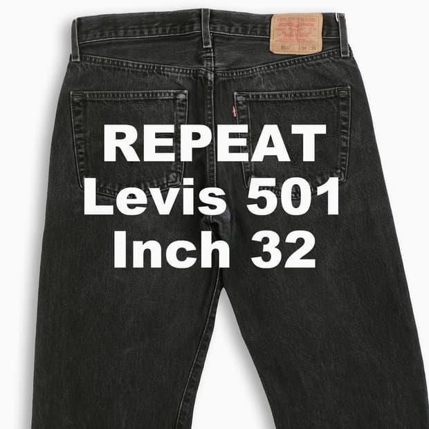 빈티지 리바이스 501 흑청 블랙진 32 인치 LV50134597