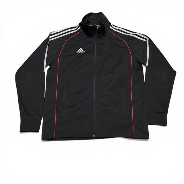 L 아디다스 블랙 트랙탑 져지