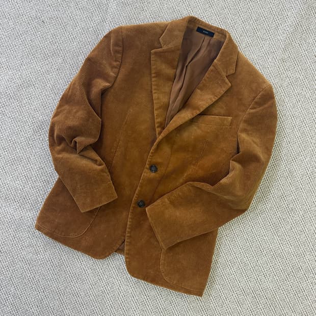 46 바쏘 코듀로이 브라운 자켓 0414D