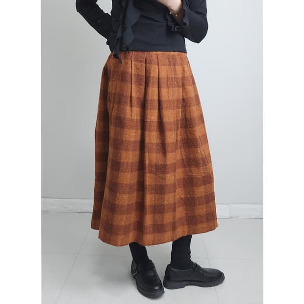 체크 스커트