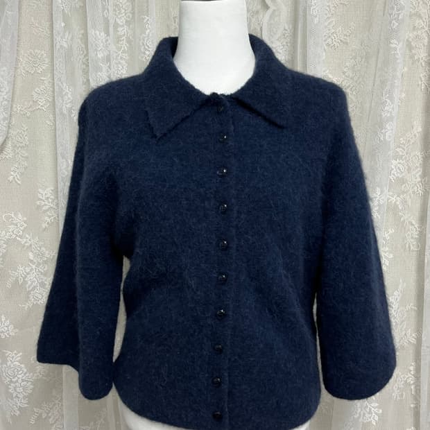 S) 앤아더스토리즈 알파카 블렌드 가디건 네이비