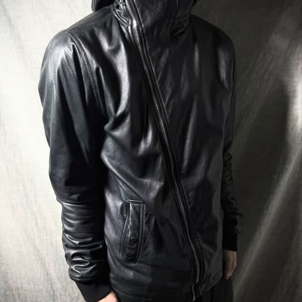Rick Owens 2014FW Leather Hooded Jacket