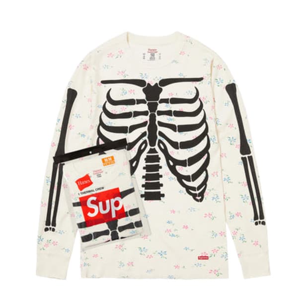 (구해요) 슈프림 헤인즈 본즈 플로럴 L