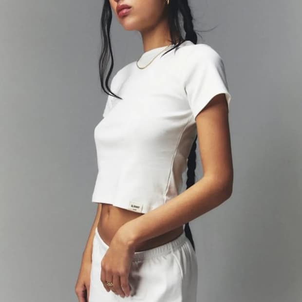 글로니 G BABY TEE 화이트 티셔츠