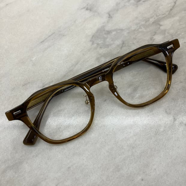 B80 KS 투명 진브라운 웰링턴 뿔테 안경6832