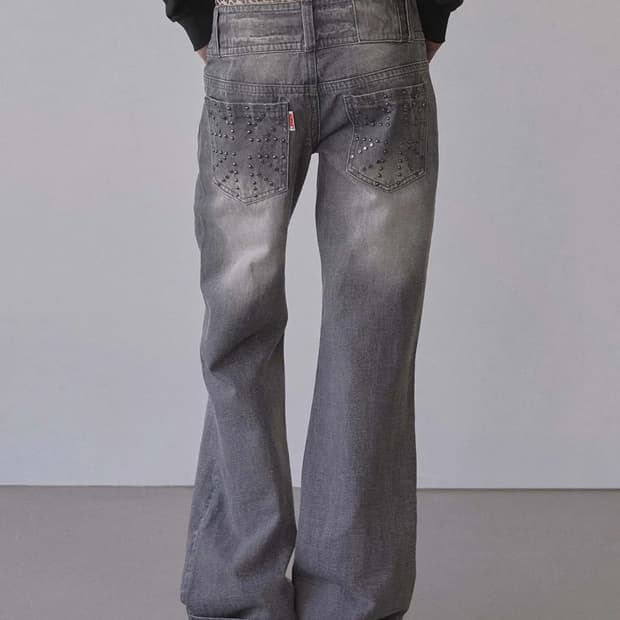 Union Jack Engineered Denim Washed Gray