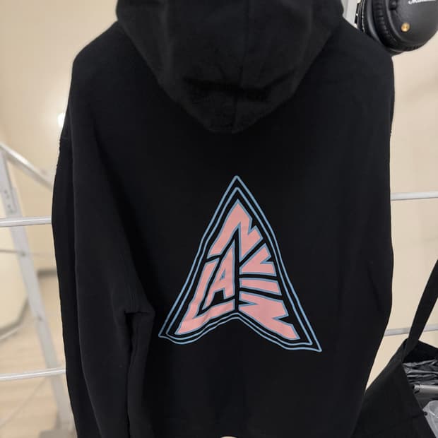 랑방 [백화점 구매.민트급.정품] 후드티 자수 로고 스웻셔츠 XL(105