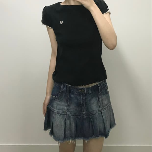 버버리 노바체크 레이어드 티셔츠