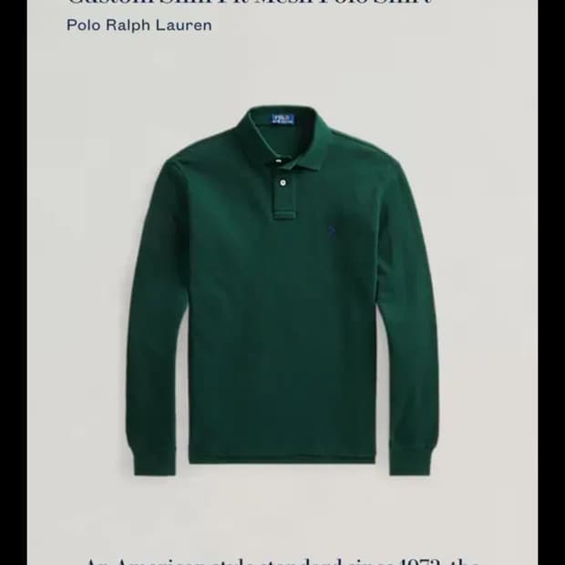 폴로 랄프로렌 긴팔 폴로셔츠 그린