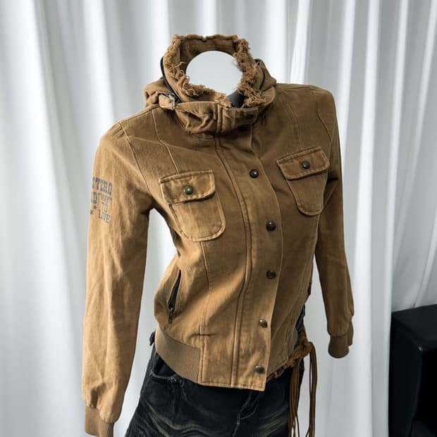 Brown military cotton jacket