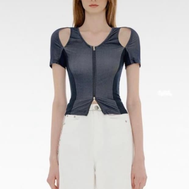 Yuse cutout denim twoway
