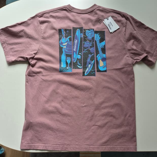 디스이즈네버댓 백 프린팅 티셔츠 더스티핑크