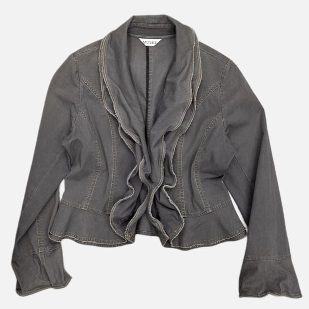 layered wire collar blazer